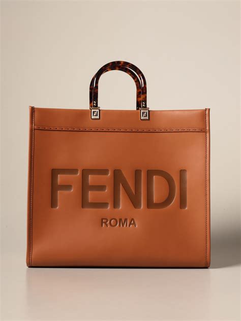 fendi tote bag leather